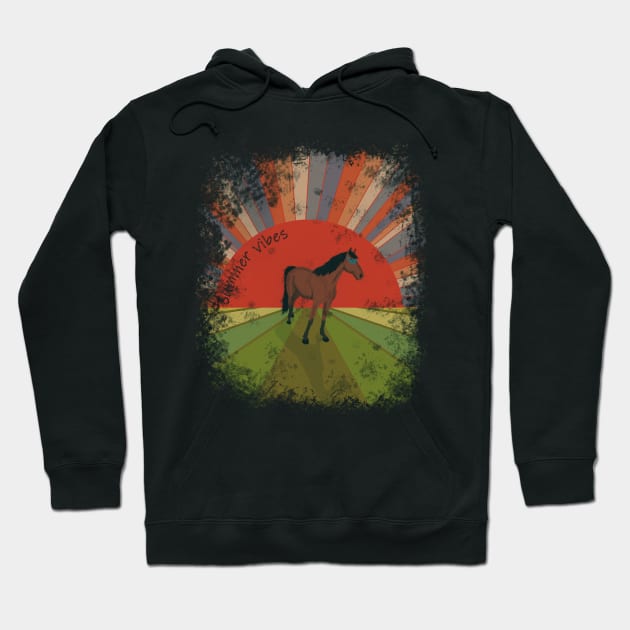 Summer vibes - horse edition Hoodie by RedHeadAmazona